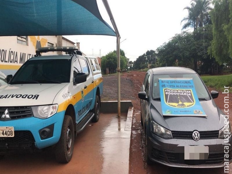 A Base Operacional de vista Alegre recupera veículo furtado em MG que seria levado para Ponta Porã