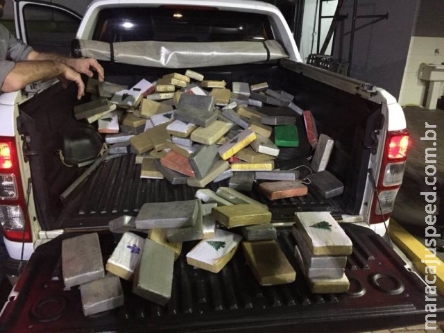 Casal de MS é preso com 287 quilos de cocaína no Paraná
