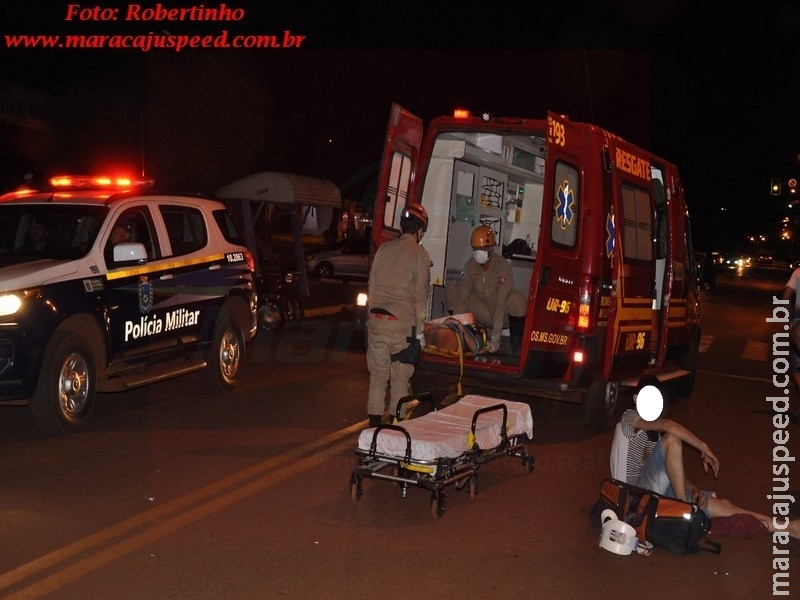 Maracaju: Jovens sofrem acidente na Rua 11 de Junho Maracaju: Jovens sofrem acidente na Rua 11 de Junho