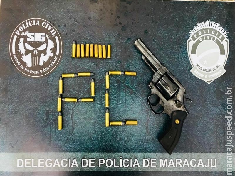 Maracaju: Polícia Civil apreende arma de fogo no Distrito de Vista Alegre e cumpre mandado de prisão