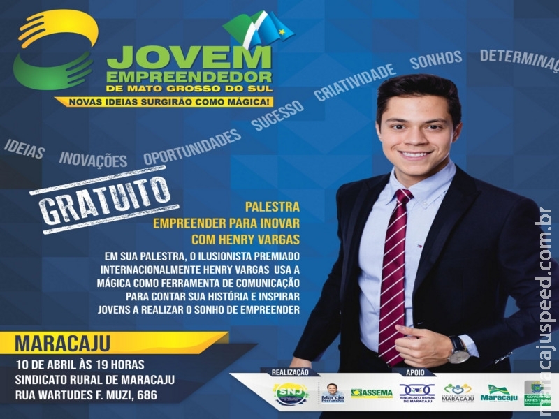 Maracaju recebe no dia 10/04 maior evento de empreendedorismo jovem do Estado Maracaju recebe no dia 10/04 maior evento de empreendedorismo jovem do Estado