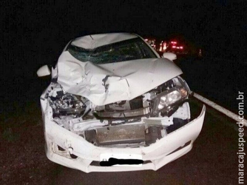 Motociclista fica em estado grave depois de ser atingido por veículo na BR-163
