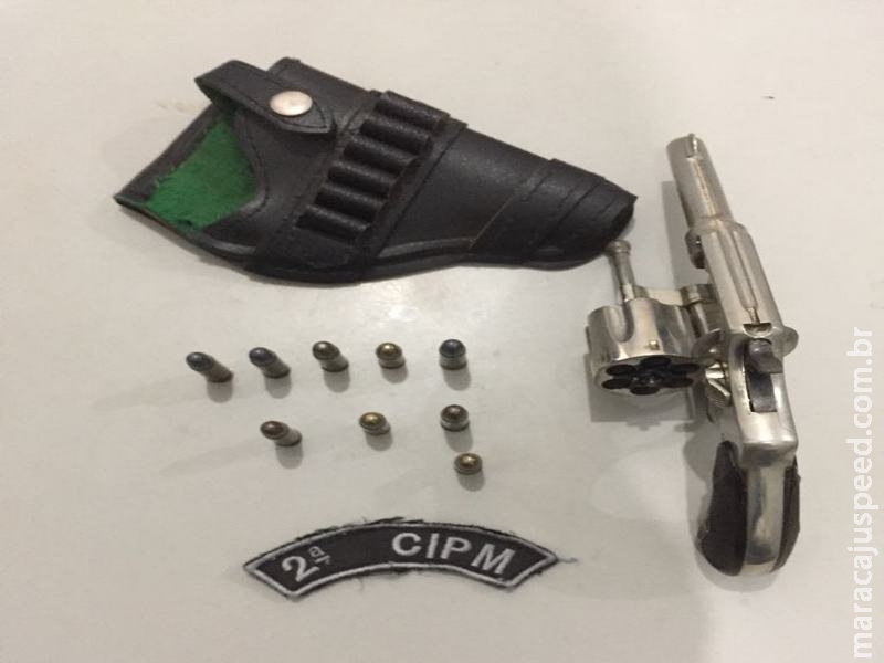 Polícia Militar de Maracaju apreende arma de fogo com idoso após ameaça Polícia Militar de Maracaju apreende arma de fogo com idoso após ameaça