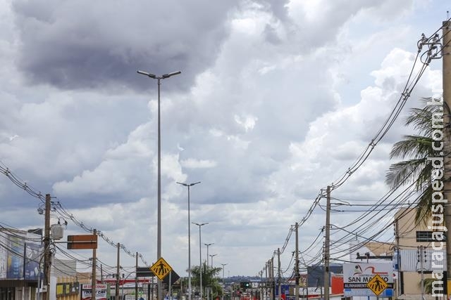 Terça começa nublada e a previsão é de pancadas de chuva em MS Terça começa nublada e a previsão é de pancadas de chuva em MS