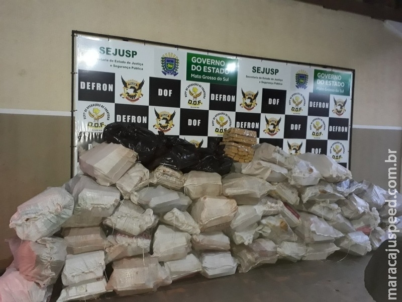 Trabalho em conjunto DOF e PM prende três caminhonetes transportando 5 toneladas de maconha