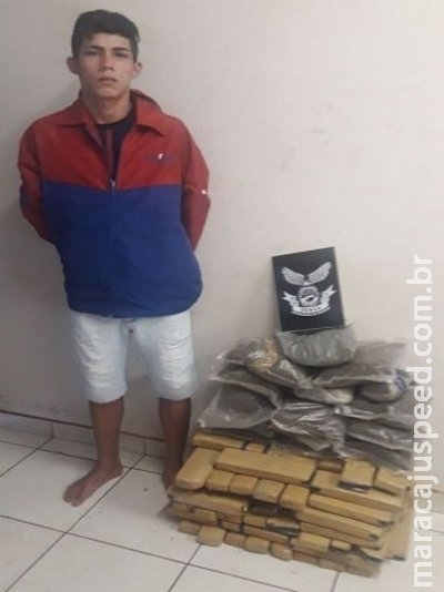 A mando de desconhecido, jovem guarda sacos de skank e é preso