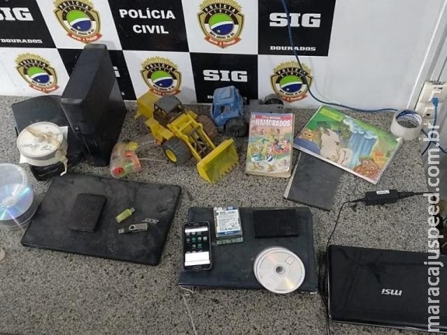 Comerciante é preso por compartilhar imagens pornográficas de crianças