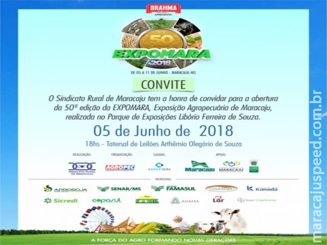Maracaju: 50ª Expomara acontece de 05 a 11 de junho