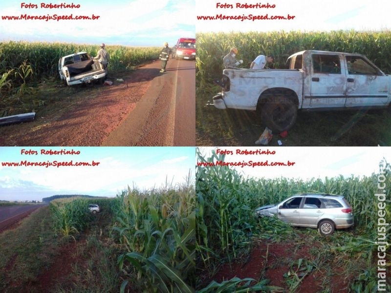 Maracaju: Colisão entre veículos na MS-162, ocasiona capotamento de caminhonete S10 Maracaju: Colisão entre veículos na MS-162, ocasiona capotamento de caminhonete S10