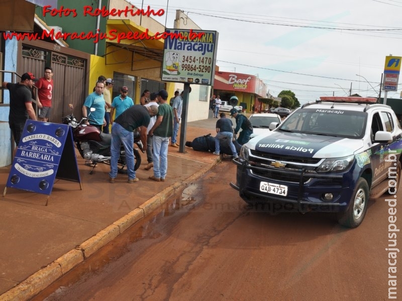 Maracaju: Polícia Militar atende ocorrência onde policiais tiveram que entrar em luta com autor para dominá-lo