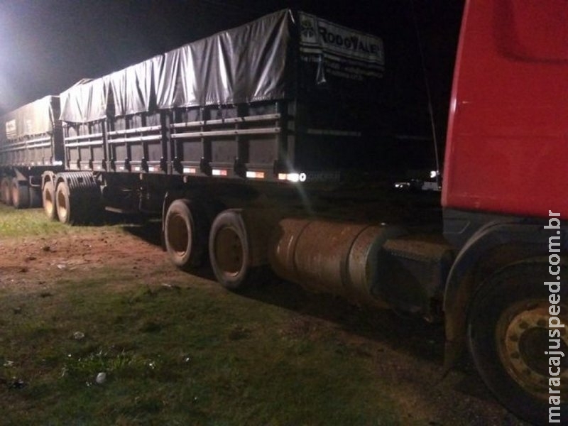 Caminhão escondido em mata carregava 880 caixas de cigarros