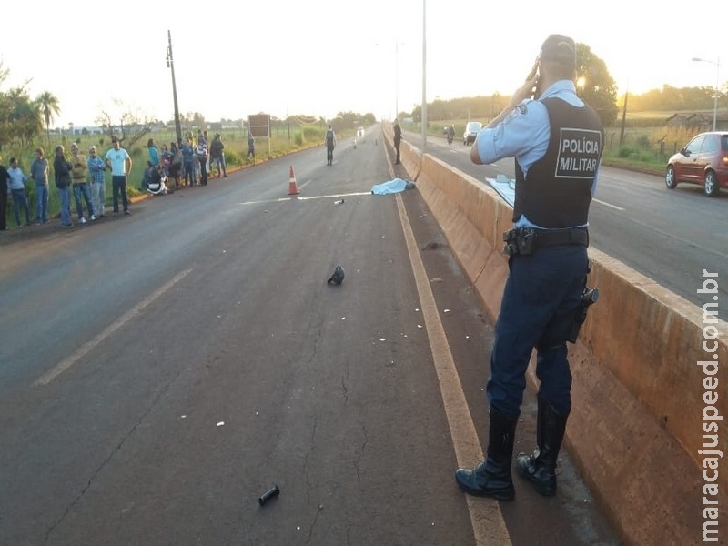 Homem perde controle e morre após colidir moto em guard rail na MS-162