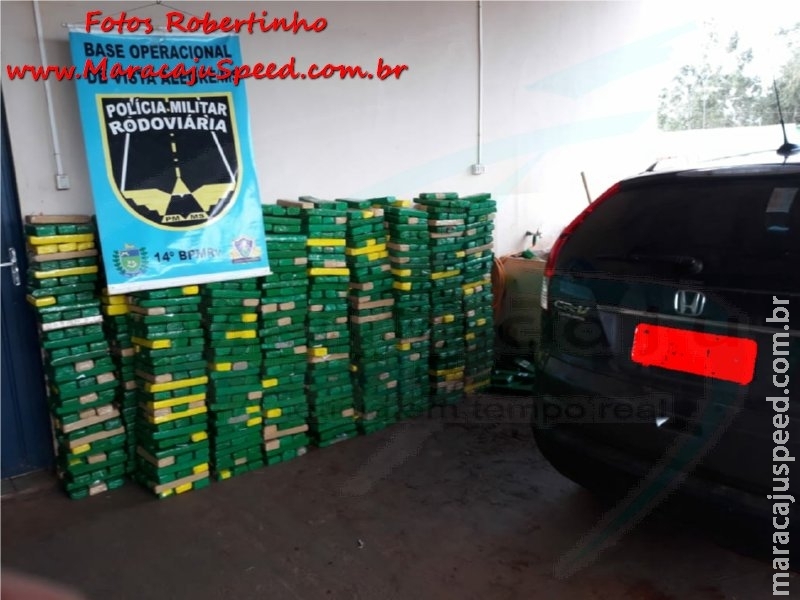Maracaju: PRE Base Vista Alegre apreende mais de 1 tonelada de maconha em veículo roubado