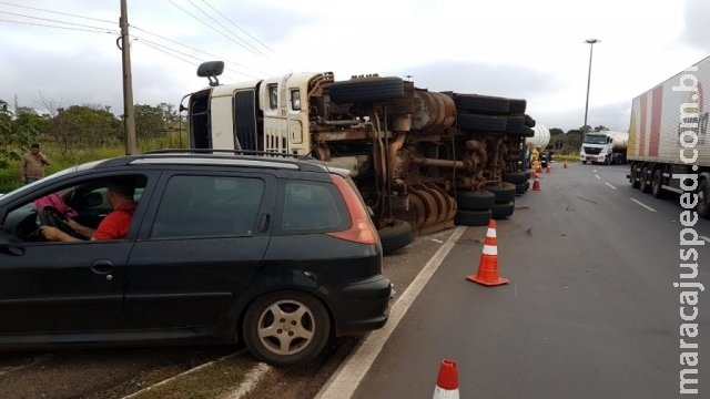 MP investiga causa para tombamentos de caminhões na saída para SP MP investiga causa para tombamentos de caminhões na saída para SP