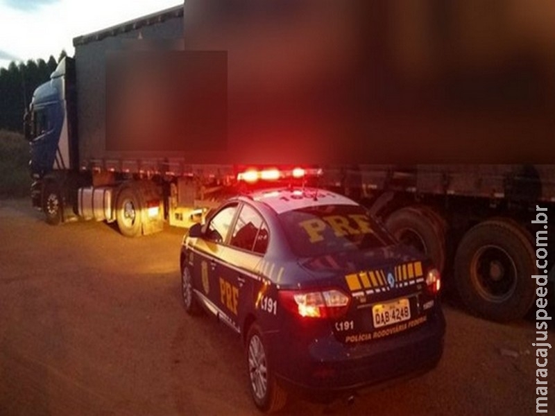 Caminhão clonado dirigido por motorista boliviano é apreendido em MS Caminhão clonado dirigido por motorista boliviano é apreendido em MS