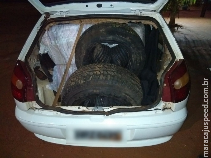 DOF apreende pneus contrabandeados do Paraguai DOF apreende pneus contrabandeados do Paraguai