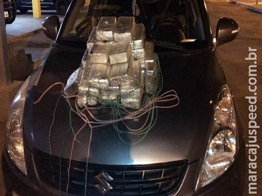 Dupla é presa levando quase 30kg de cocaína da Bolívia para Campo Grande