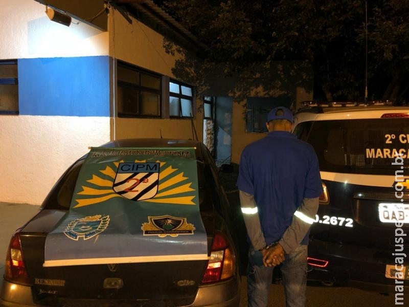 Maracaju: Ação rápida da PM prende autor de furto de veículo em flagrante e recupera carro nas proximidades do Conjunto BNH