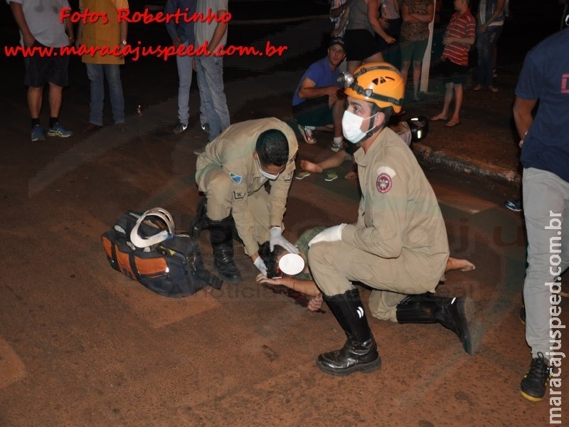 Maracaju: Grave acidente envolvendo veículo e motocicleta deixa gestante com fratura exposta na perna e filho com fratura de fêmur