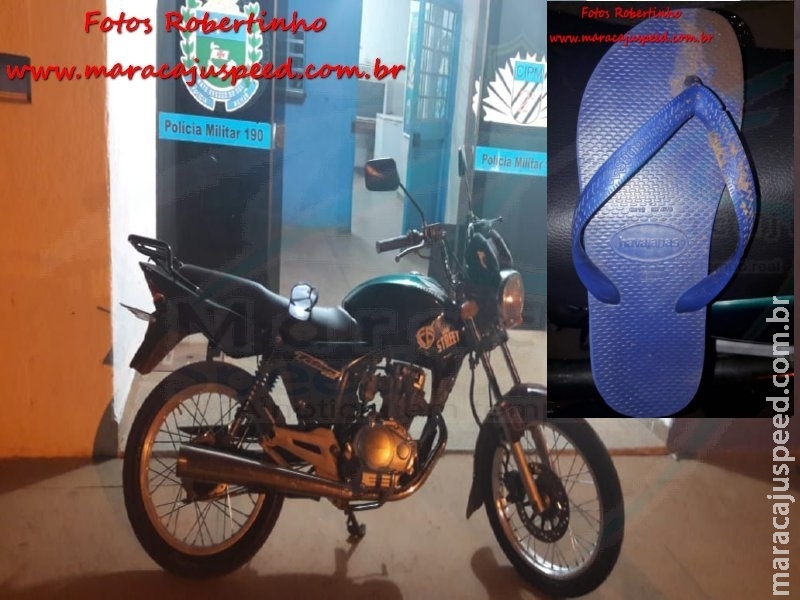Maracaju: Motociclista que trafegava pela contramão em avenida, foge ao ver viatura policial, na ação só sobrou o chinelo havaianas 46 do vulgo “Pézão” Maracaju: Motociclista que trafegava pela contramão em avenida, foge ao ver viatura policial, na ação só sobrou o chinelo havaianas 46 do vulgo “Pézão”