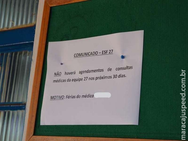 Médico sai de férias e população fica 1 mês sem consulta em posto