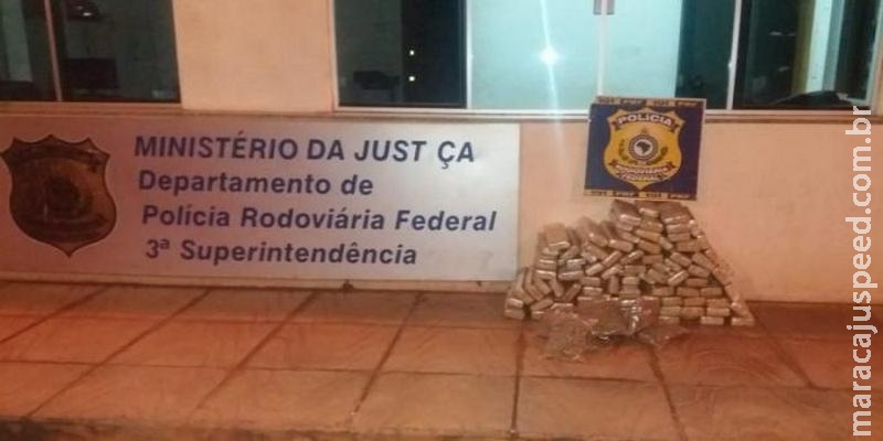 PRF apreende mais de 800 kg de drogas escondidos dentro de carro