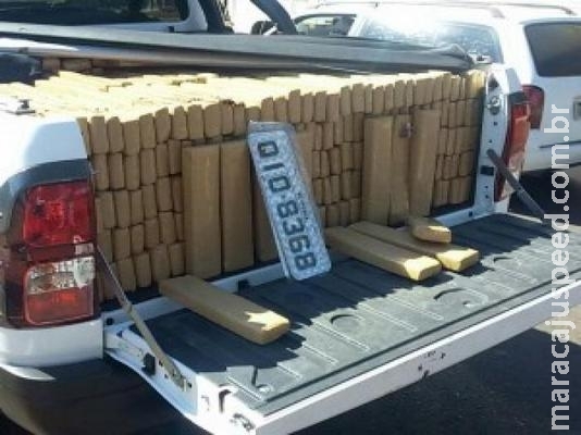 Traficante com quase uma tonelada de maconha é baleado em tiroteio com a PM