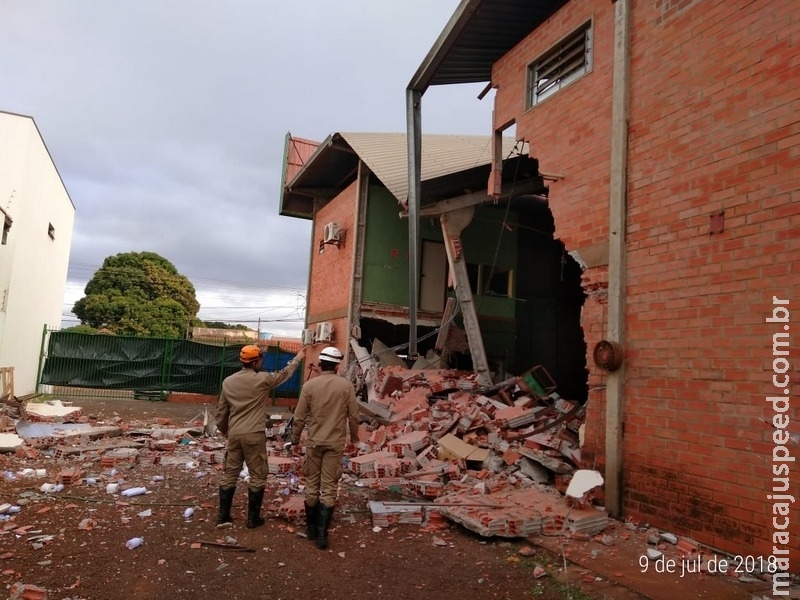 Vazamento de gás GLP provoca explosão em empresa em Dourados Vazamento de gás GLP provoca explosão em empresa em Dourados