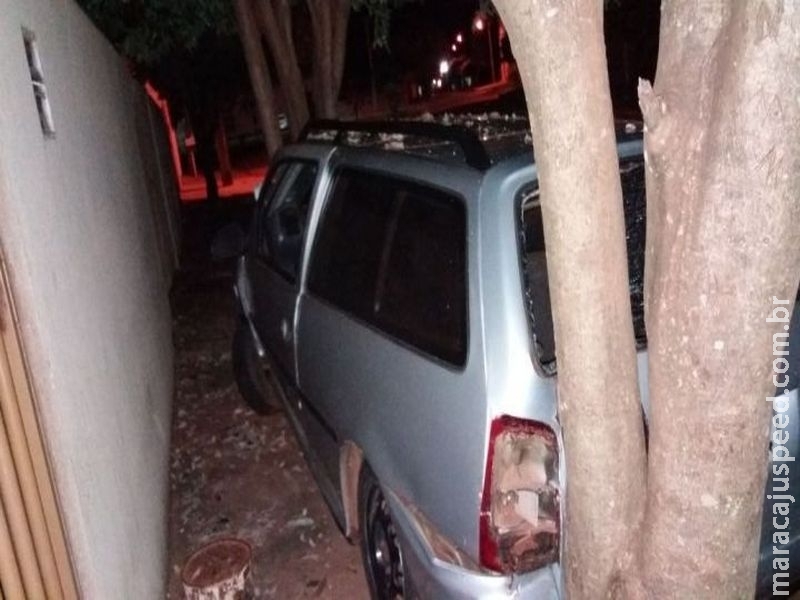 Bêbado e com CNH cassada, motorista colide contra árvore e atira contra mulher
