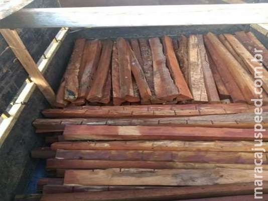 Homem é multado em R$ 1,2 mil após ter caminhão apreendido com madeira ilegal