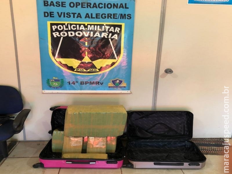 Maracaju: PMR Base Vista Alegre apreende mais de 50 kg de maconha em malas recheadas em itinerário