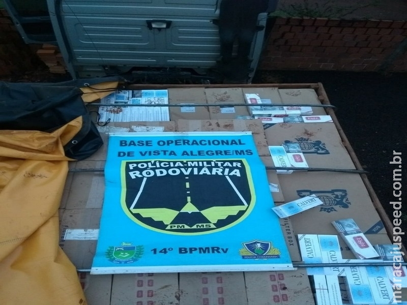 Polícia apreende carga de cigarro contrabandeado do Paraguai