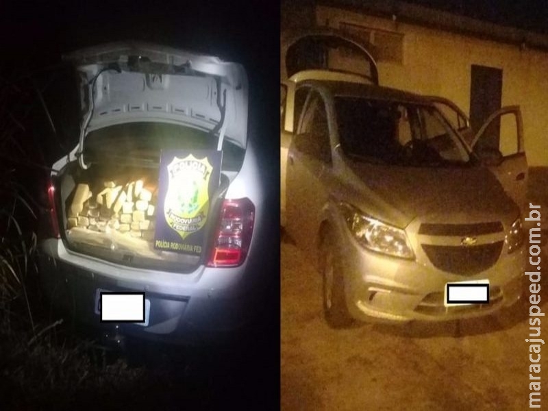 PRF apreende 326 kg de maconha e prende batedor