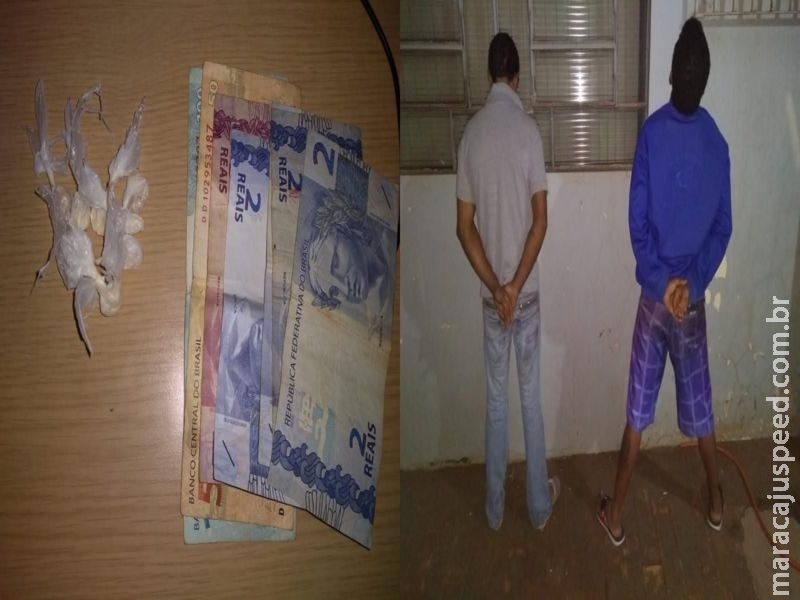 Rio Brilhante: PM prende homem por tráfico de drogas. Autor estava com papelotes de pasta base de cocaína e dinheiro