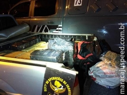 Traficantes fogem e abandonam Saveiro com 600 quilos de drogas