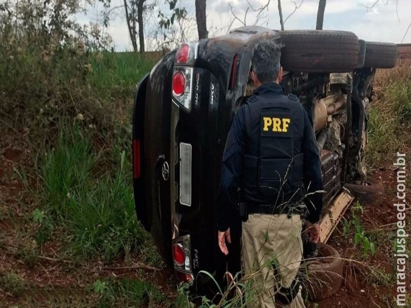 Após tentativa de fuga, PRF recupera caminhonete com registro de roubo