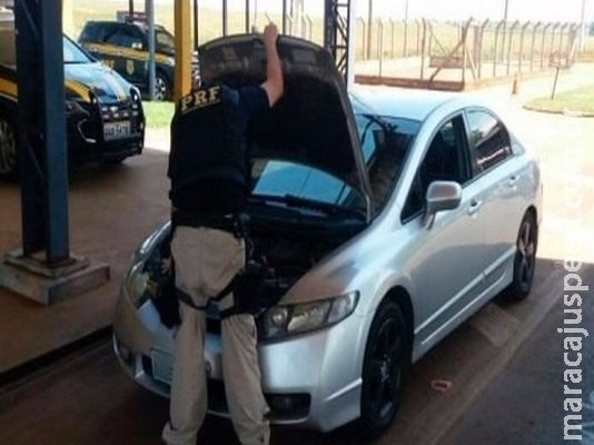 Carro roubado em MT é recuperado no MS