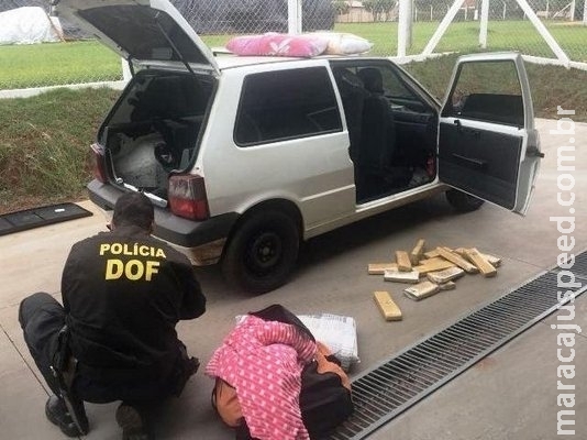 Casal é flagrado na rodovia MS-276 com maconha que iria ara São Paulo