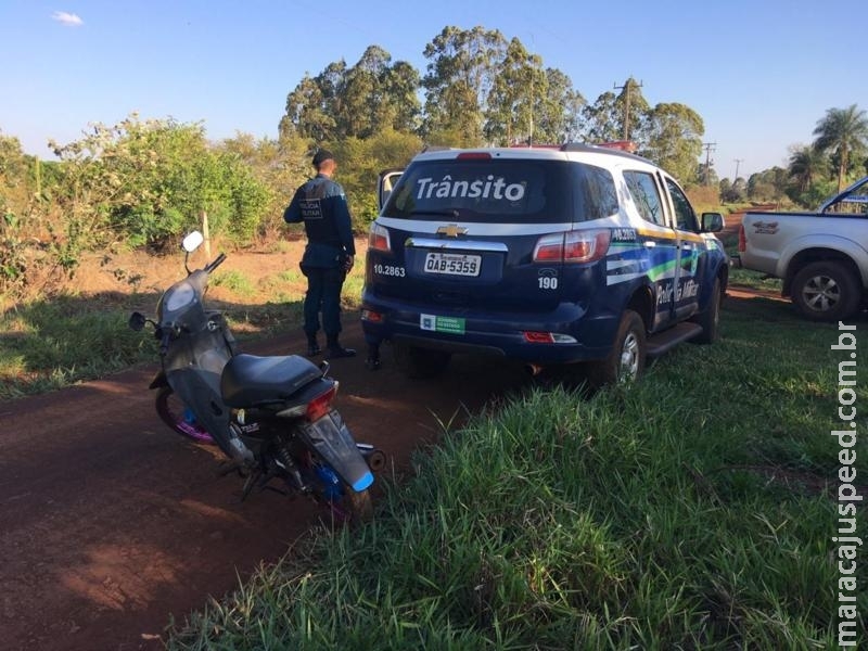 GETAM recupera motocicleta furtada em Maracaju, que estava sendo usada em assentamento na cidade de Rio Brilhante GETAM recupera motocicleta furtada em Maracaju, que estava sendo usada em assentamento na cidade de Rio Brilhante