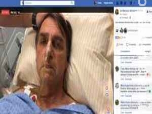 Internado, Bolsonaro faz transmissão no Facebook e lembra época de militar em MS Internado, Bolsonaro faz transmissão no Facebook e lembra época de militar em MS