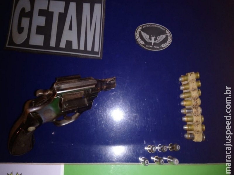 Maracaju: GETAM prende homem por estar com revólver calibre .38 com registro vencido Maracaju: GETAM prende homem por estar com revólver calibre .38 com registro vencido