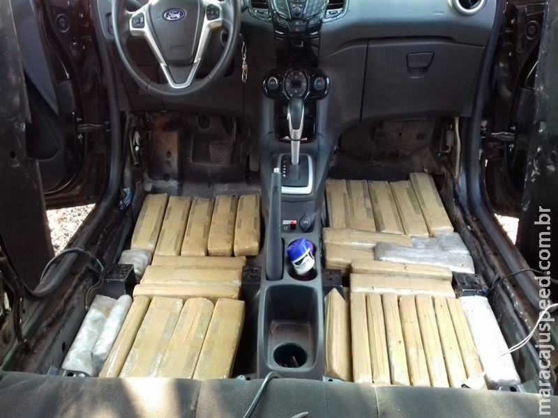 Rapaz é preso em MS ao tentar levar para SP 110 quilos de maconha escondidos em fundo falso de carro