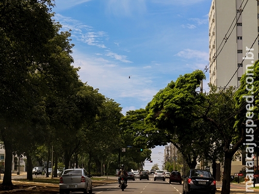 Sábado amanhece com temperatura amena em MS, mas faz calor de 38°C Sábado amanhece com temperatura amena em MS, mas faz calor de 38°C