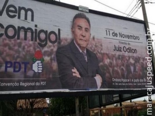 TRE rejeita recurso e mantém multa a Odilon por propaganda em outdoor TRE rejeita recurso e mantém multa a Odilon por propaganda em outdoor