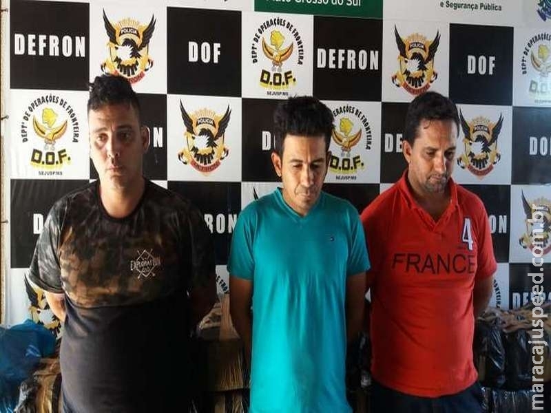 Trio é flagrado com mais de 1t de maconha no Copo Sujo