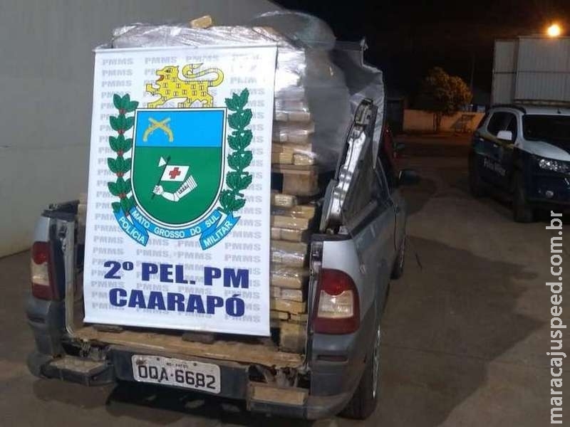 Após denúncia anônima, polícia recupera pick up roubada com 1t de maconha