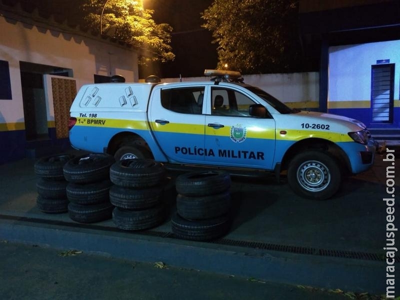 Maracaju: A Polícia Militar Rodoviária apreende mercadorias oriundas de contrabando na Rodovia MS-162