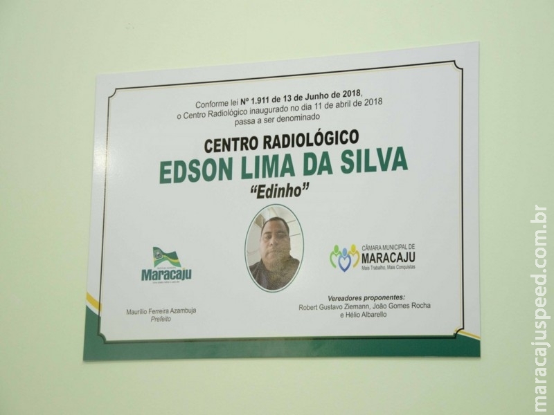 Maracaju: Descerramento de placa em homenagem a Edson Lima (Edinho) no centro radiológico Maracaju: Descerramento de placa em homenagem a Edson Lima (Edinho) no centro radiológico