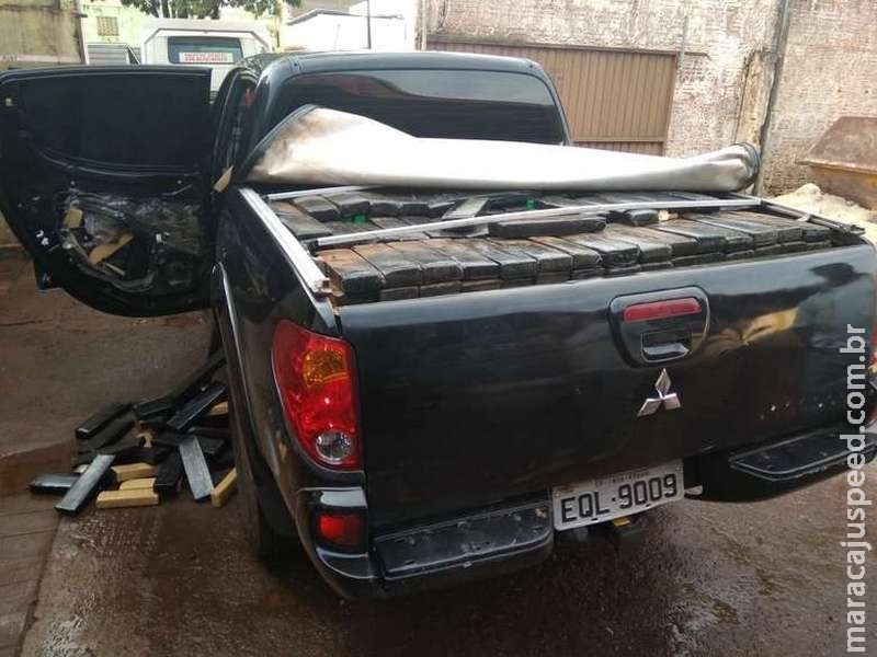Polícia encontra mais de 1,4t de maconha em caminhonete abandonada no Água Boa