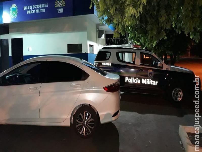 Polícia Militar de Maracaju recupera carro roubado na capital e cumpre mandado de prisão